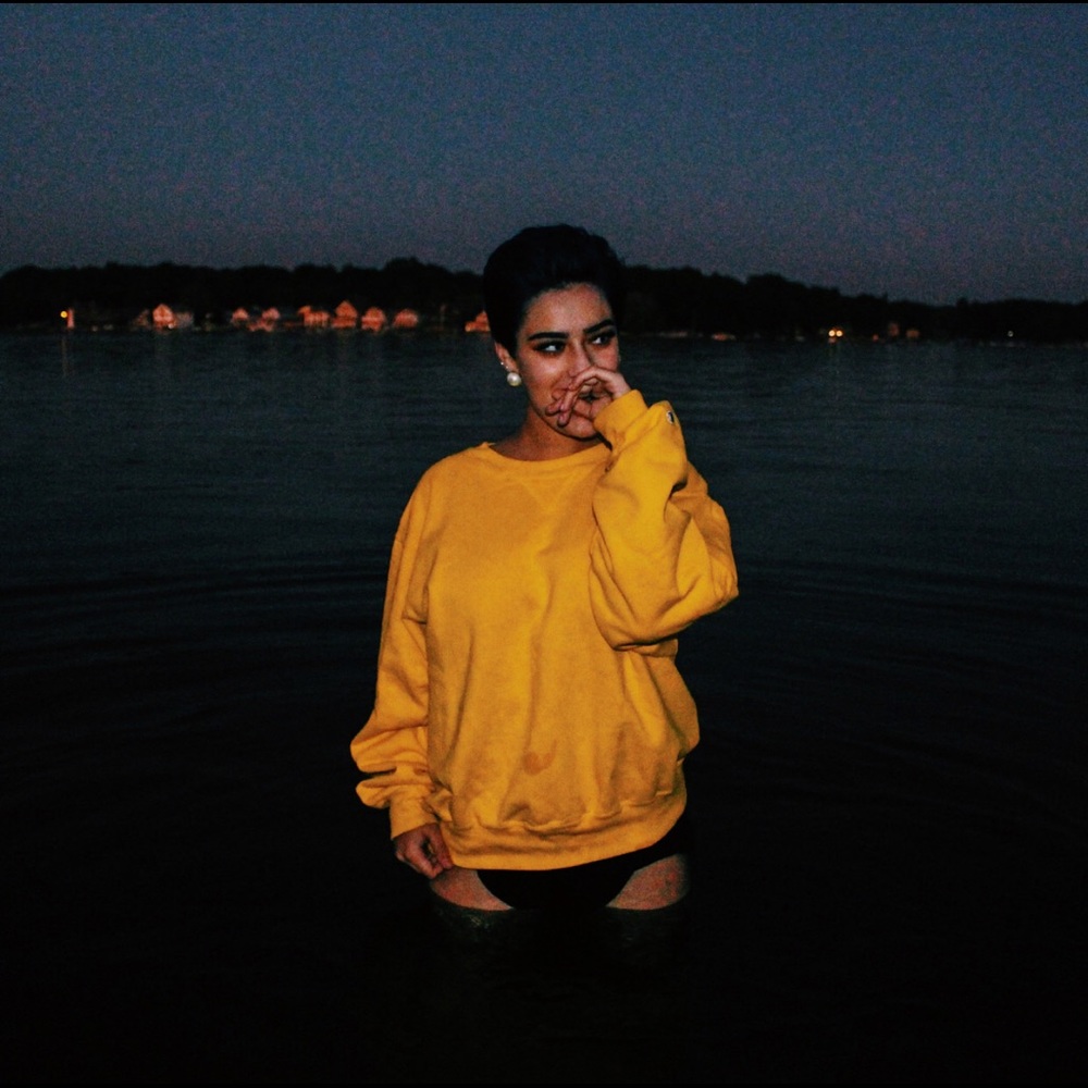 Oversized Yellow Champion Sweatshirt